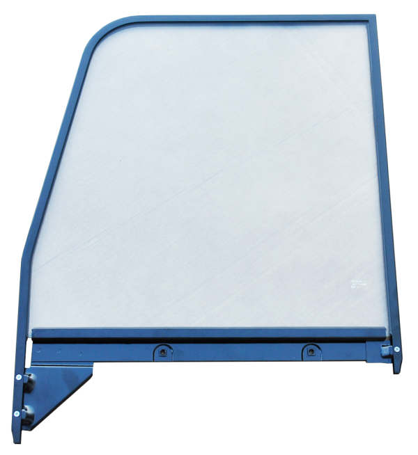 '55-'59 DOOR WINDOW GLASS (CLEAR), W/PAINTED TRIM, DRIVER'S SIDE