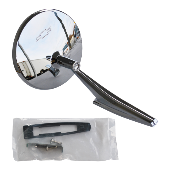 UNIVERSAL 4.5" SPORT MIRROR WITH BOWTIE EMBLEM