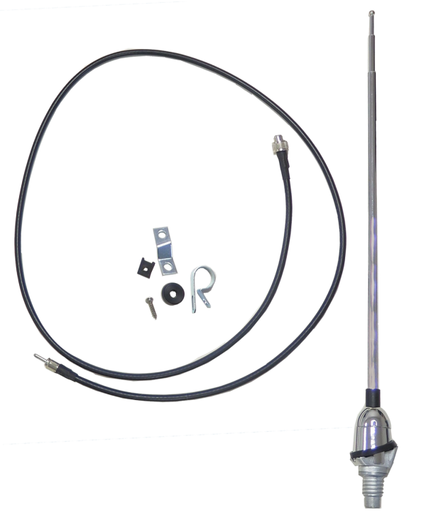 '64-'66 TELESCOPING ANTENNA WITH CABLE AND HARDWARE