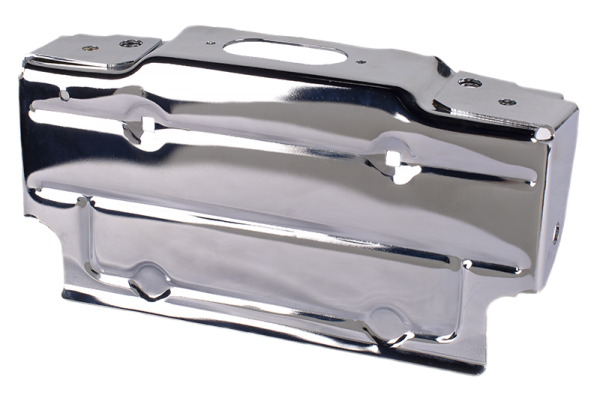 '67-'87 REAR LICENSE PLATE BRACKET; CHROME