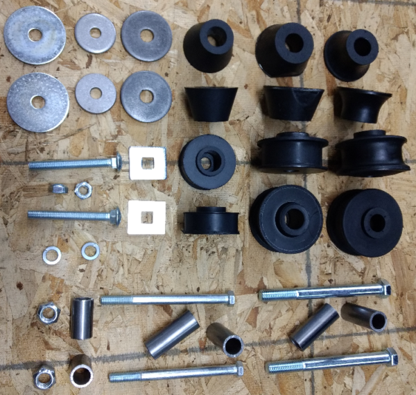 69-72 CHEV/GMC 1/2 TON, 2WD TRUCK, COMPLETE BODY MOUNT KIT - STEEL BED FLOOR