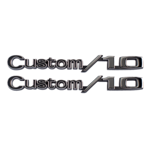 '69-'72 CHEVROLET "CUSTOM 10" FENDER EMBLEM SET WITH HARDWARE