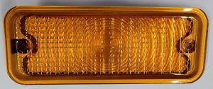 '73-'74 Park Light Lens - L/H Amber with Diffused Silver Paintings