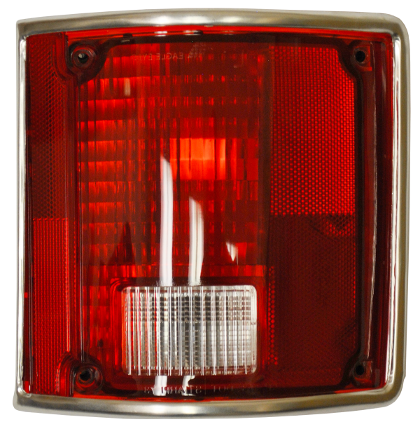 '78-'91 TAIL LIGHT ASSEMBLY WITH CHROME TRIM, PASSENGER'S SIDE