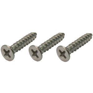 '47-'72 Exterior Mirror Arm Mounting Screws - 3 Piece Polished Stainless Steel