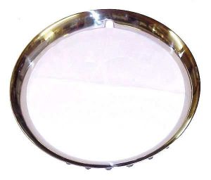 '47-'80 Wheel Trim Ring - 15" Smooth Convex Polished Stainless Steel