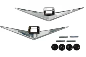 '55-'56 Chevrolet V8 Fender Side Emblem Pair with Fasteners