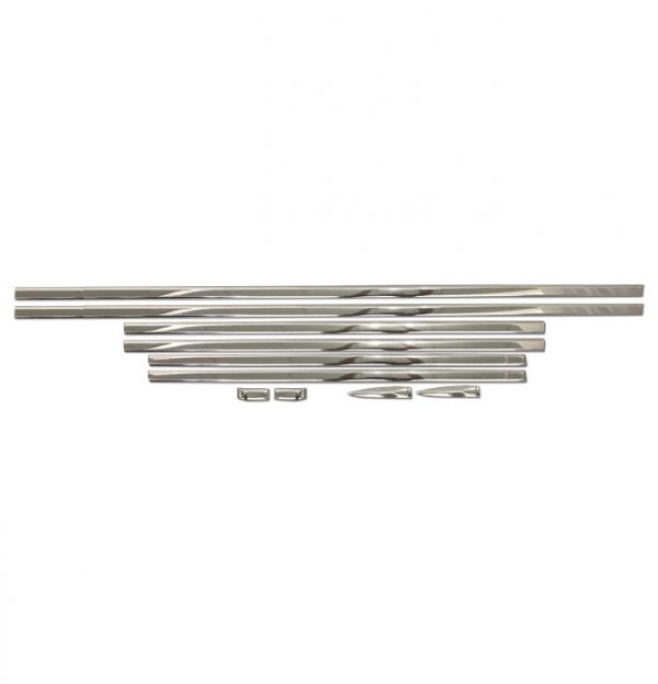 '62-'66 GMC Fleetside 10 Piece Molding Kit with Clips - Shortbed