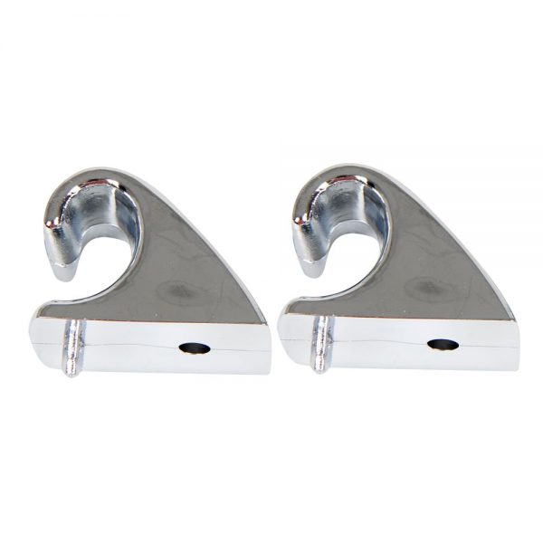 '67-'72 Sun Visor Arm Retaining Hook Pair - Chrome