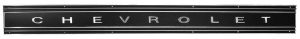 '67-'72 Chevrolet Tailgate Band with Hardware -  "Chevrolet" Polished Aluminum with Black Painted Insert