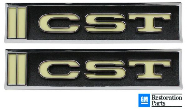 '68 / '69-'72 Chevrolet Door Emblem Pair with Fasteners - "CST"