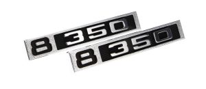 '69-'72 Fender Side Emblem Pair with Fasteners - "8-350"