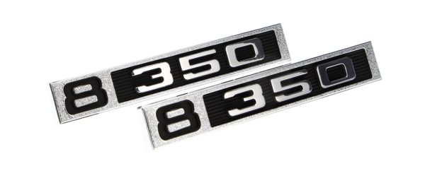 '69-'72 Fender Side Emblem Pair with Fasteners - "8-350"
