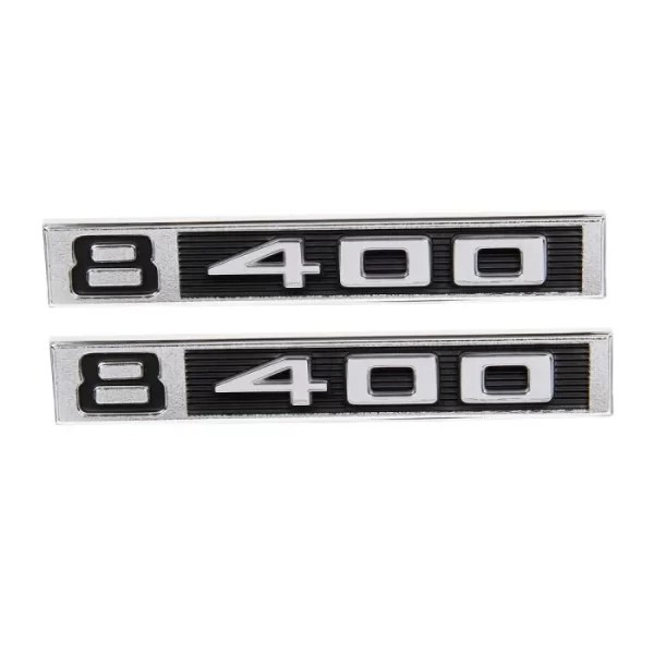 '69-'72 Fender Side Emblem Pair with Fasteners - "8-400"