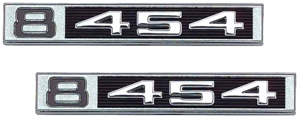 '69-'72 Fender Side Emblem Pair with Fasteners - "8-454"