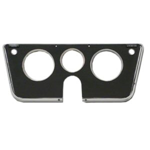 '69-'72 Dash Instrument Bezel - Black with Chrome Edges 3-Hole