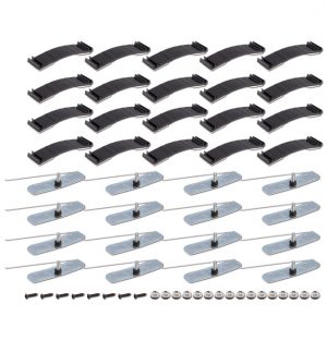 '69-'72 Lower Molding Complete Clip Set - Longbed Adhesive and Metal Type