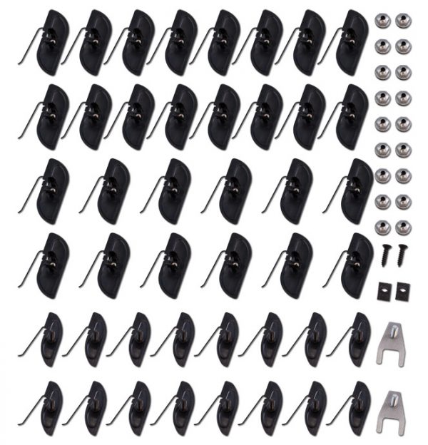 '69-'72 Upper Molding Complete Clip Set - Shortbed Metal Push-In and Screw On Type