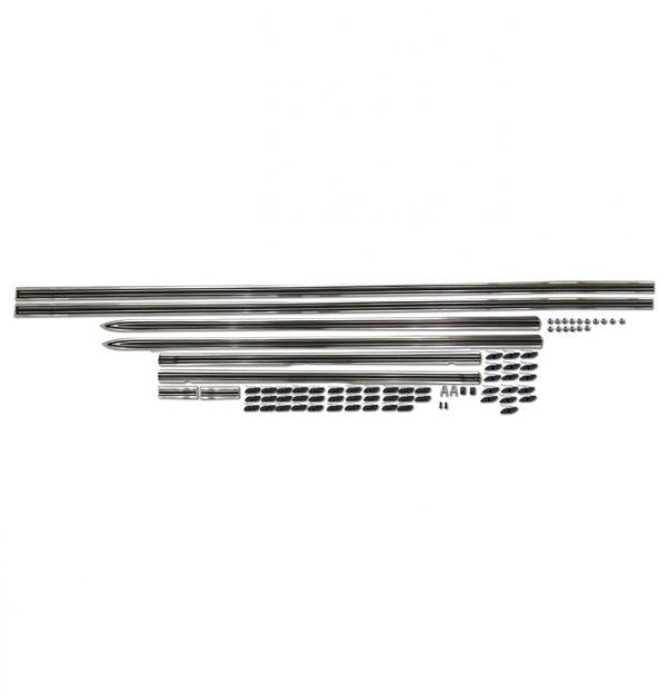 '69-'72 Fleetside 8 Piece Upper Molding Kit with All Metal Clips - Longbed
