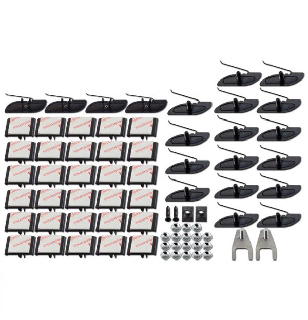 '69-'72 Upper Molding Complete Clip Set - Longhorn Adhesive and Metal Type