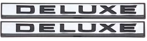 '71-'72 Fender Side Emblem Pair with Fasteners - "Deluxe"