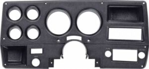 '75-'77 Dash Instrument Bezel without AC - Black with Chrome Details
