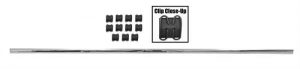 '62-'66 Upper Bed Molding with Clips - Shortbed