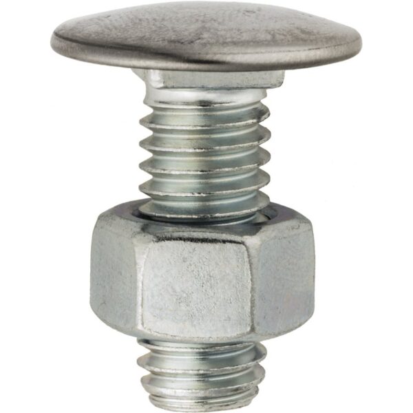 '47-'72 Bumper Bolt - Low Dome with Hardware and Polished Stainless Steel Cap