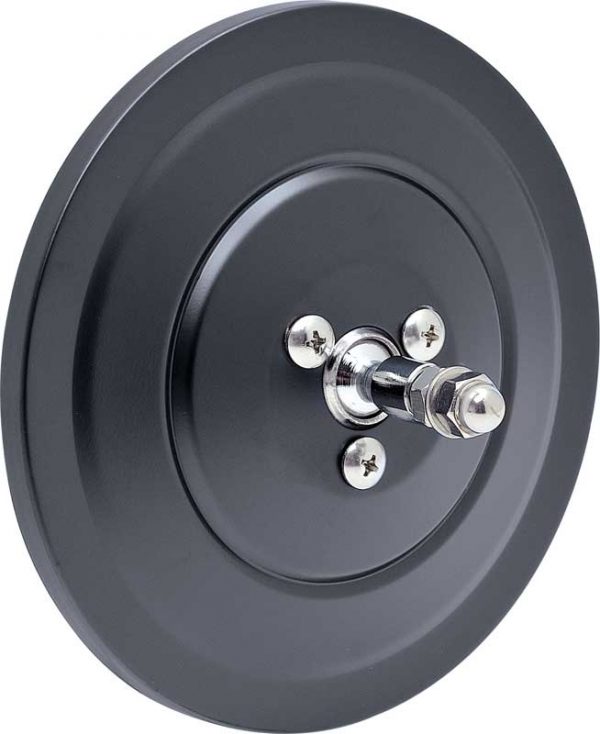 '47-'72 Exterior Mirror Head - 5" Round Ribbed Black