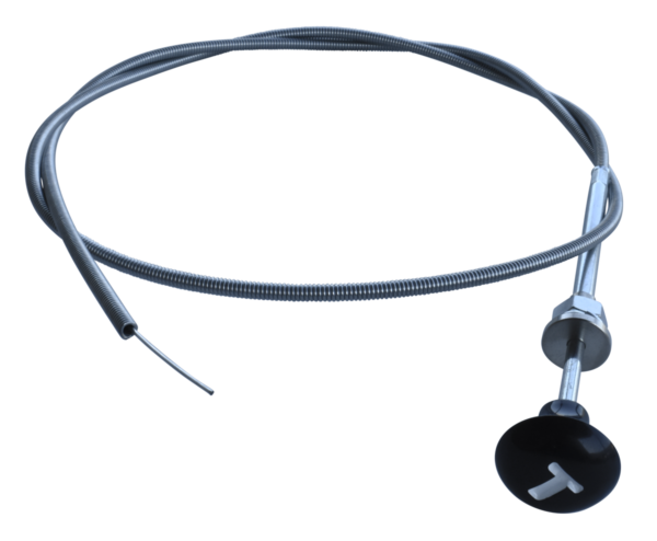 '54-'55 Throttle Cable and Knob - Black 48"