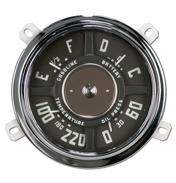 '54-'55 Gauge Cluster Assembly - 12V, 8 Cyl