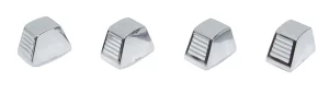 '67-'72 Heater Control Knob Set - 4 Piece Chrome Plastic