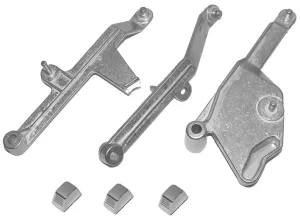 '67-'72 Heater Control Lever and Knob Set with A/C - 3 Levers, 3 Knobs