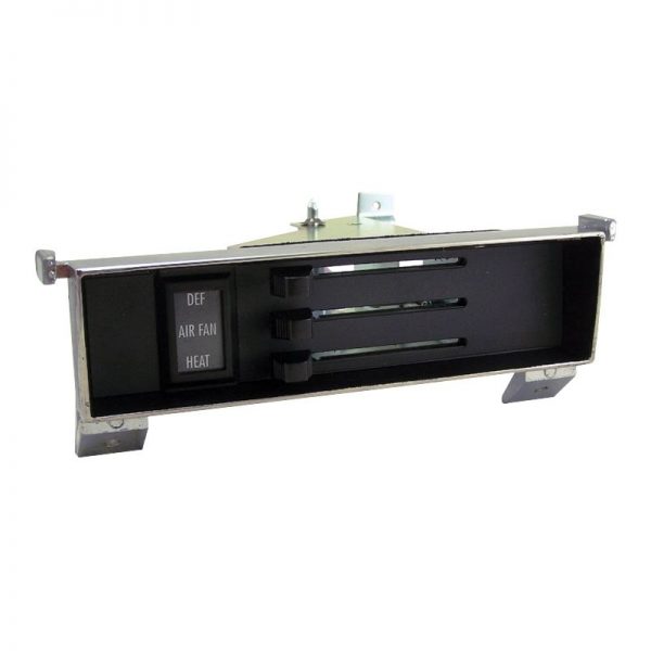 '67-'72 Heater Control Assembly without A/C - Black Face