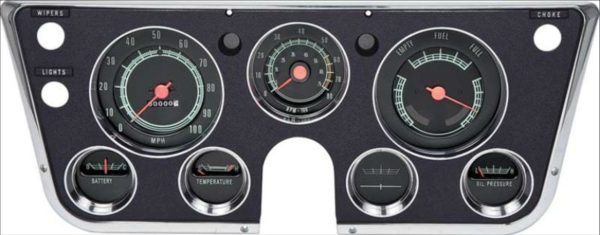 '67-'68 Complete Dash Gauge Cluster Kit - 8000 RPM Tachometer without Vacuum Gauge