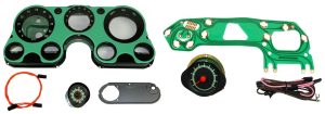 '69-'72 Complete Dash Gauge Cluster Kit - Clock Conversion and 8000 RPM Tachometer