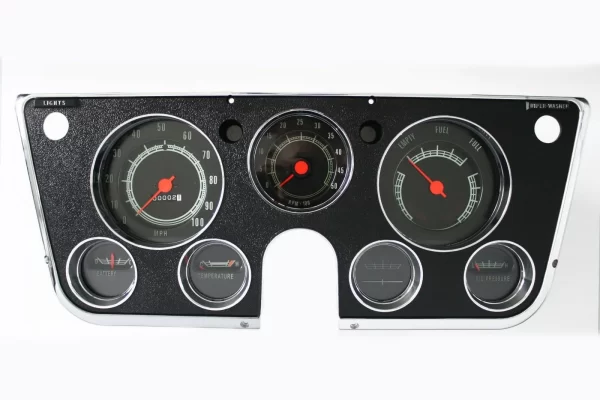 '69-'72 Complete Dash Gauge Cluster Kit - 5000 RPM Tachometer without Vacuum Gauge