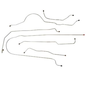 '52 Manual Drum Brake Line Kit - 6 Piece OE Steel, 3/4 Ton 2WD Longbed Standard Cab