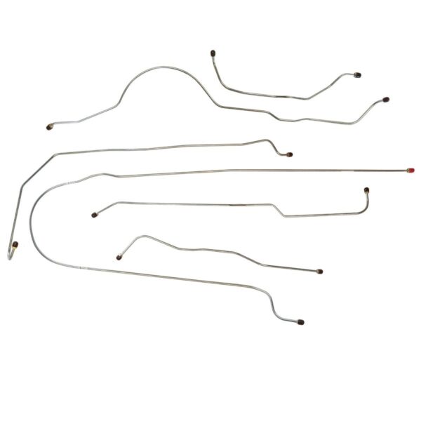 '52 Manual Drum Brake Line Kit - 6 Piece OE Steel, 3/4 Ton 2WD Longbed Standard Cab