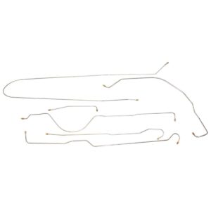 '53 Manual Drum Complete Brake Line Kit - 6 Piece OE Steel, 2WD Shortbed