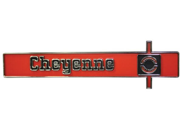 '75-'80 Dash Panel Emblem with Fasteners - "Cheyenne"