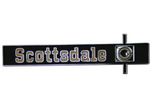 '75-'80 Dash Panel Emblem with Fasteners - "Scottsdale"