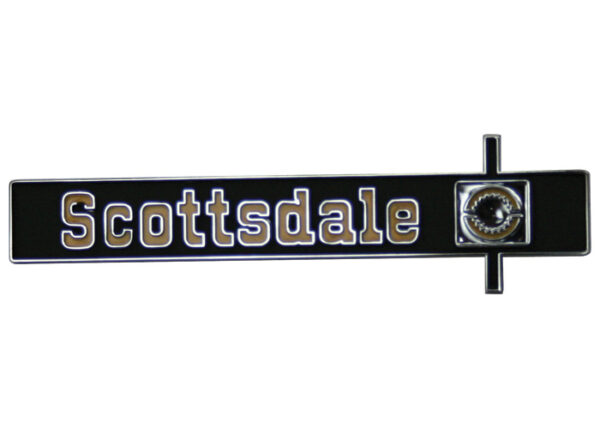 '75-'80 Dash Panel Emblem with Fasteners - "Scottsdale"