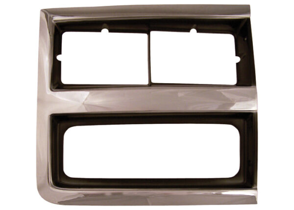 '89-'91 Headlight Bezel - L/H Chrome and Dark Gray Chevrolet