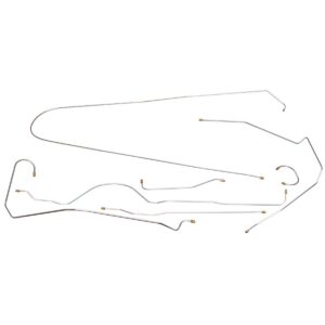 '51 Manual Drum Complete Brake Line Kit - 7 Piece Stainless Steel, 2WD Shortbed Standard Cab