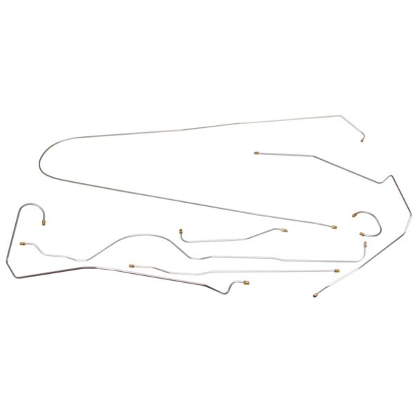 '51 Manual Drum Complete Brake Line Kit - 7 Piece Stainless Steel, 2WD Shortbed Standard Cab