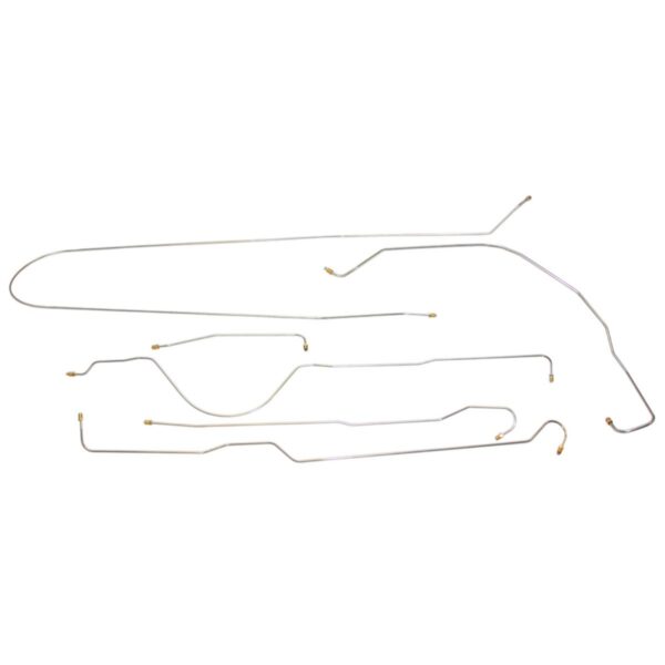 '53 Manual Drum Complete Brake Line Kit - 6 Piece Stainless Steel, 2WD Shortbed