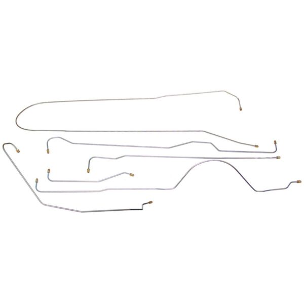 '54 Manual Drum Brake Line Kit - 6 Piece Stainless Steel, 2WD Shortbed Standard Cab