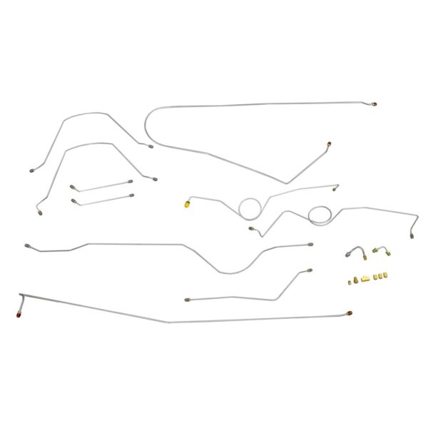 '60-'62 Power Disc Conversion Brake Line Kit - 11 Piece OE Steel, 1/2 Ton Standard Cab Shortbed