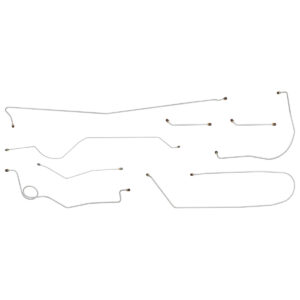 '60-'62 Manual Drum Brake Line Kit - 8 Piece OE Steel, 1/2 Ton Standard Cab Shortbed